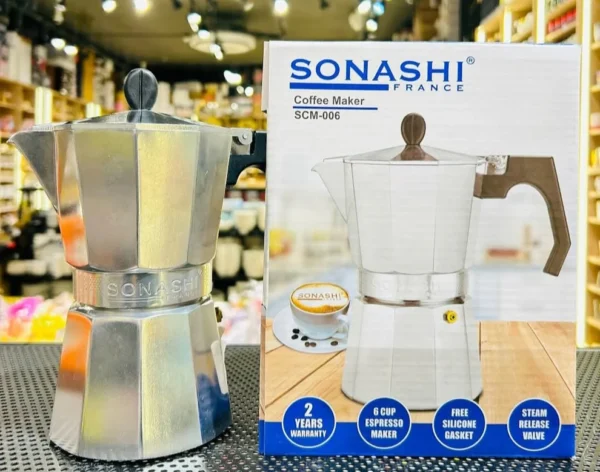 Mini Cafetière Espresso Capacité De 6 Tasses SONASHI SCM-006 – Image 6