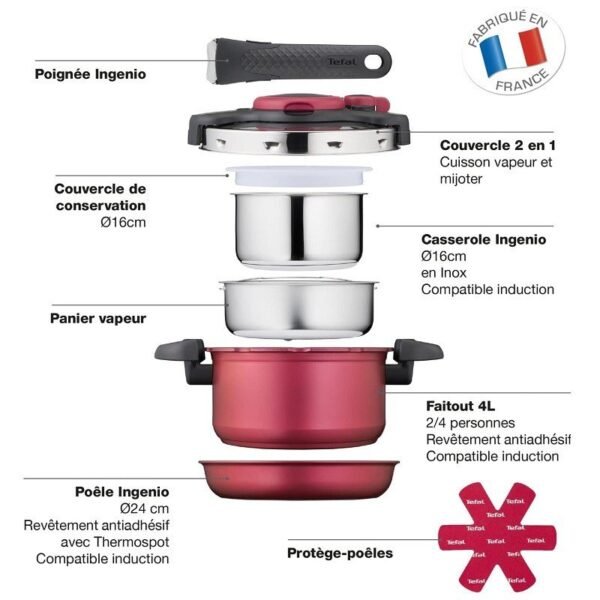 Batterie de cuisine Tefal All-In-One Tefal Ingenio P4704200 – Image 6